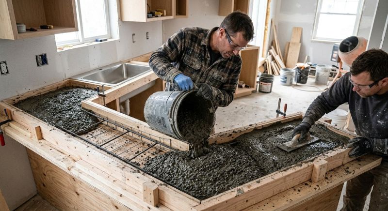 Concrete Counter Installation in Sonoma County, CA