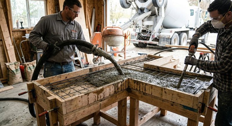 Concrete Countertop Pouring in Marin County, CA