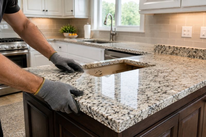 Granite Slab Installation in Sacramento, CA